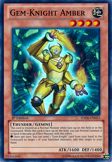 Gem-Knight Amber [HA06-EN033] Super Rare | Arkham Games and Comics