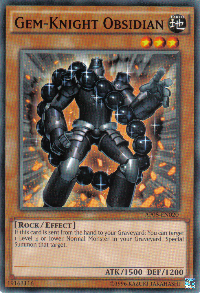 Gem-Knight Obsidian [AP08-EN020] Common | Arkham Games and Comics