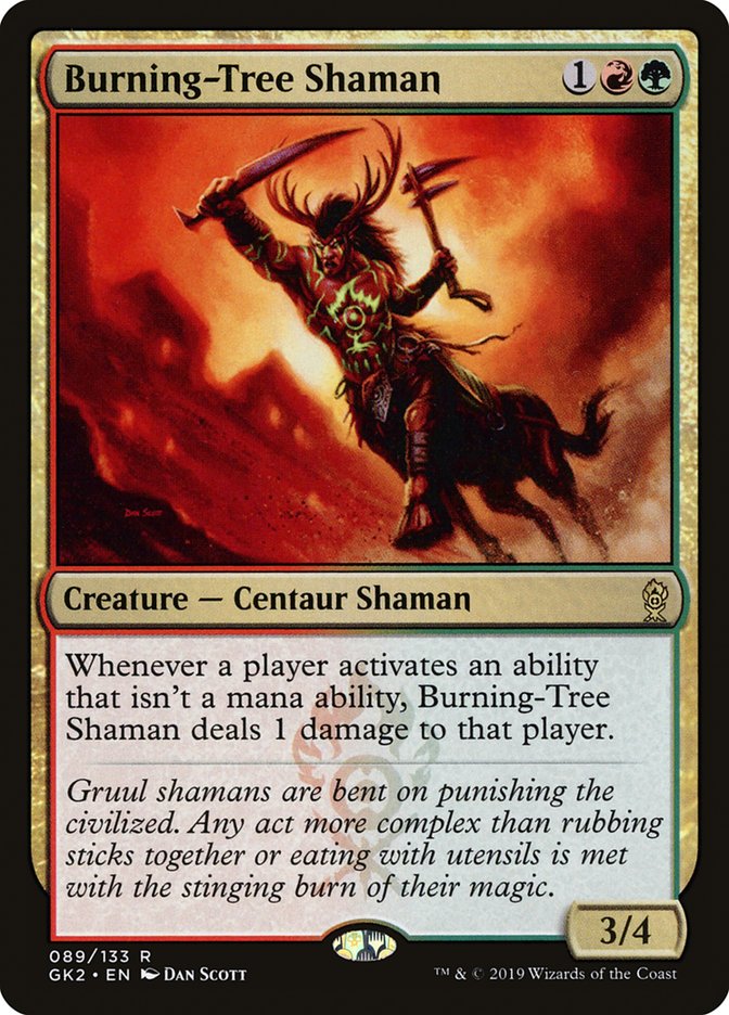 Burning-Tree Shaman [Ravnica Allegiance Guild Kit] | Arkham Games and Comics