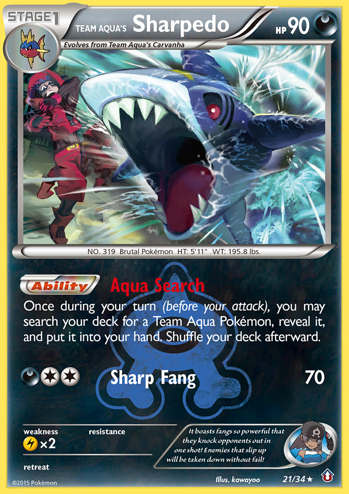 Team Aqua's Sharpedo (21/34) [XY: Double Crisis] | Arkham Games and Comics