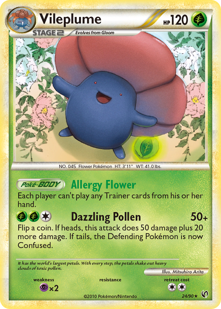 Vileplume (24/90) [HeartGold & SoulSilver: Undaunted] | Arkham Games and Comics