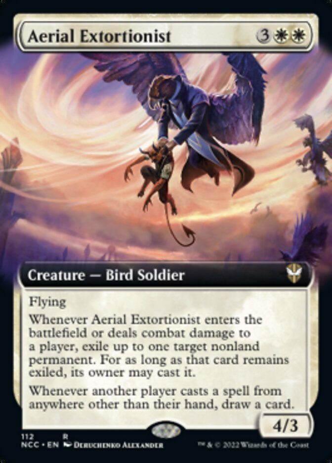 Aerial Extortionist (Extended Art) [Streets of New Capenna Commander] | Arkham Games and Comics