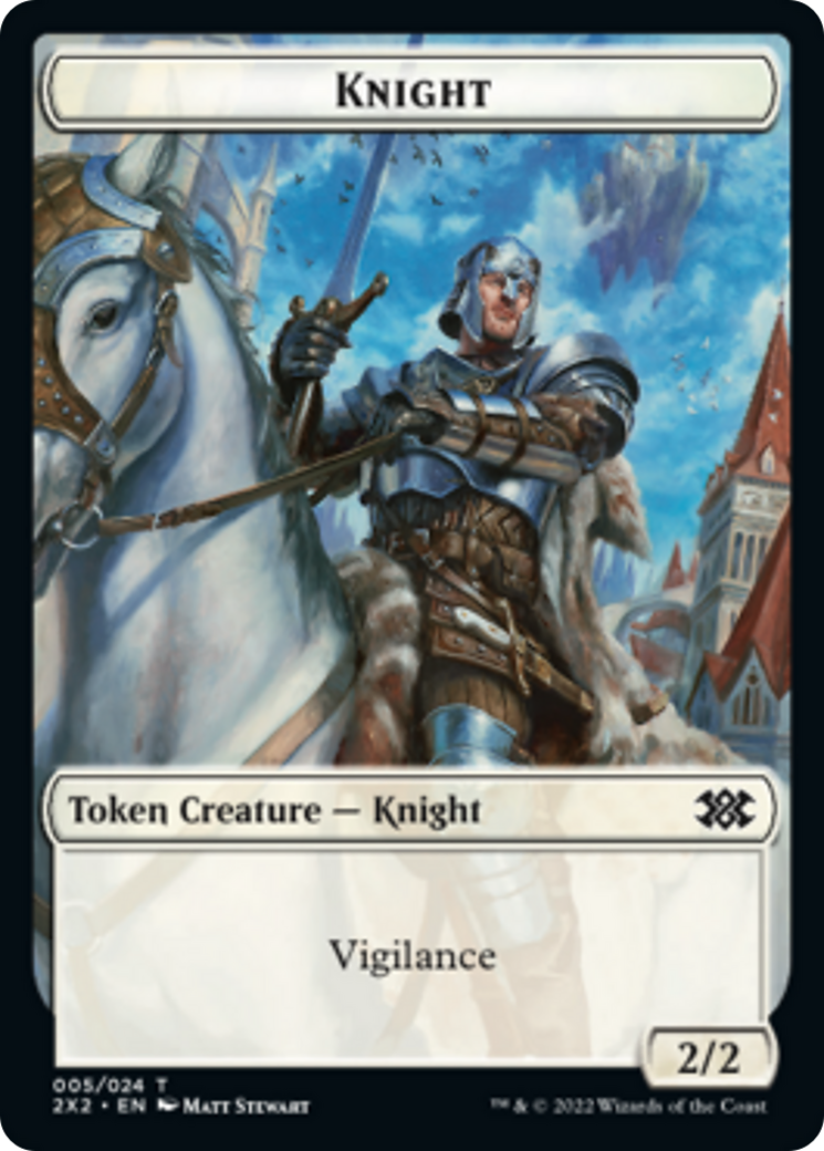 Egg // Knight Double-sided Token [Double Masters 2022 Tokens] | Arkham Games and Comics