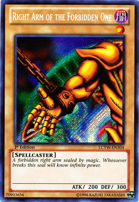 Right Arm of the Forbidden One [LCYW-EN304] Secret Rare | Arkham Games and Comics