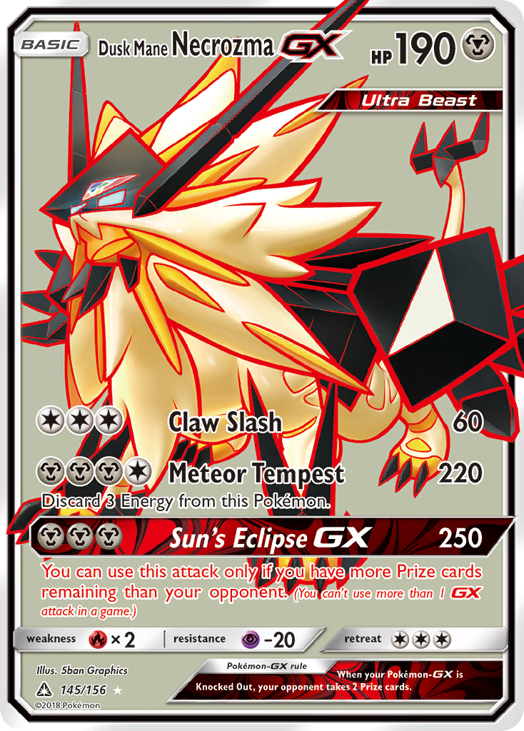 Dusk Mane Necrozma GX (145/156) [Sun & Moon: Ultra Prism] | Arkham Games and Comics