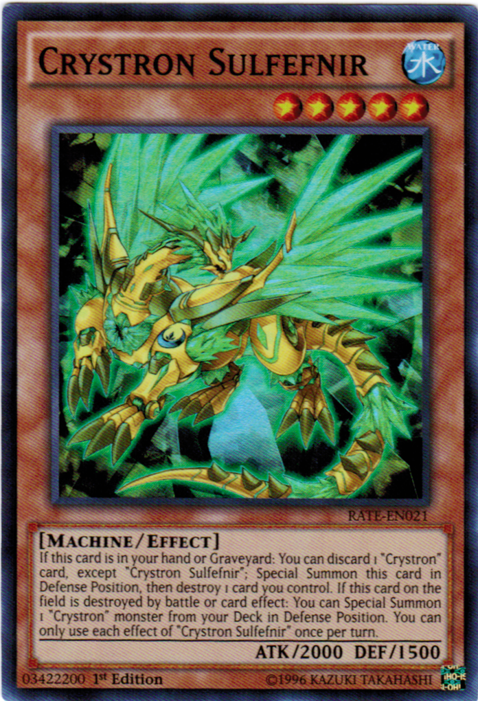 Crystron Sulfefnir [RATE-EN021] Super Rare | Arkham Games and Comics