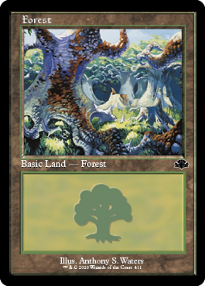 Forest (411) (Retro) [Dominaria Remastered] | Arkham Games and Comics