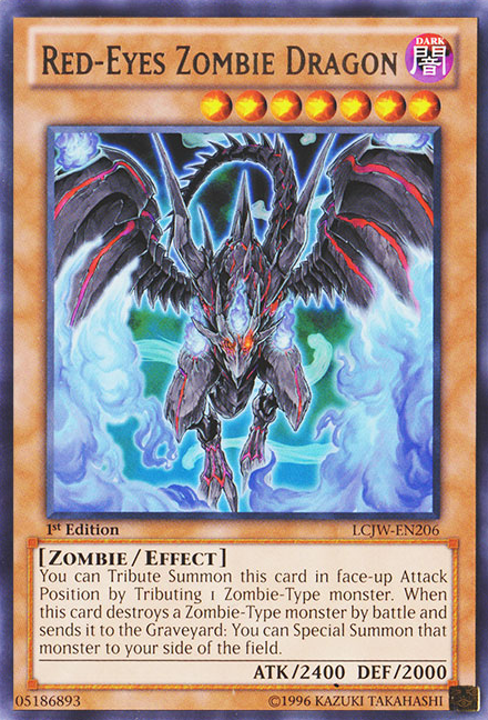 Red-Eyes Zombie Dragon [LCJW-EN206] Rare | Arkham Games and Comics