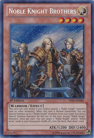 Noble Knight Brothers [PRIO-EN081] Secret Rare | Arkham Games and Comics