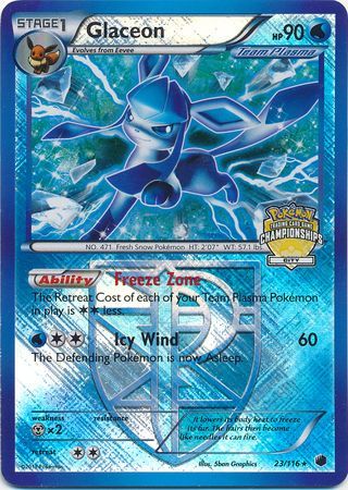 Glaceon (23/116) (City Championship Promo) [Black & White: Plasma Freeze] | Arkham Games and Comics