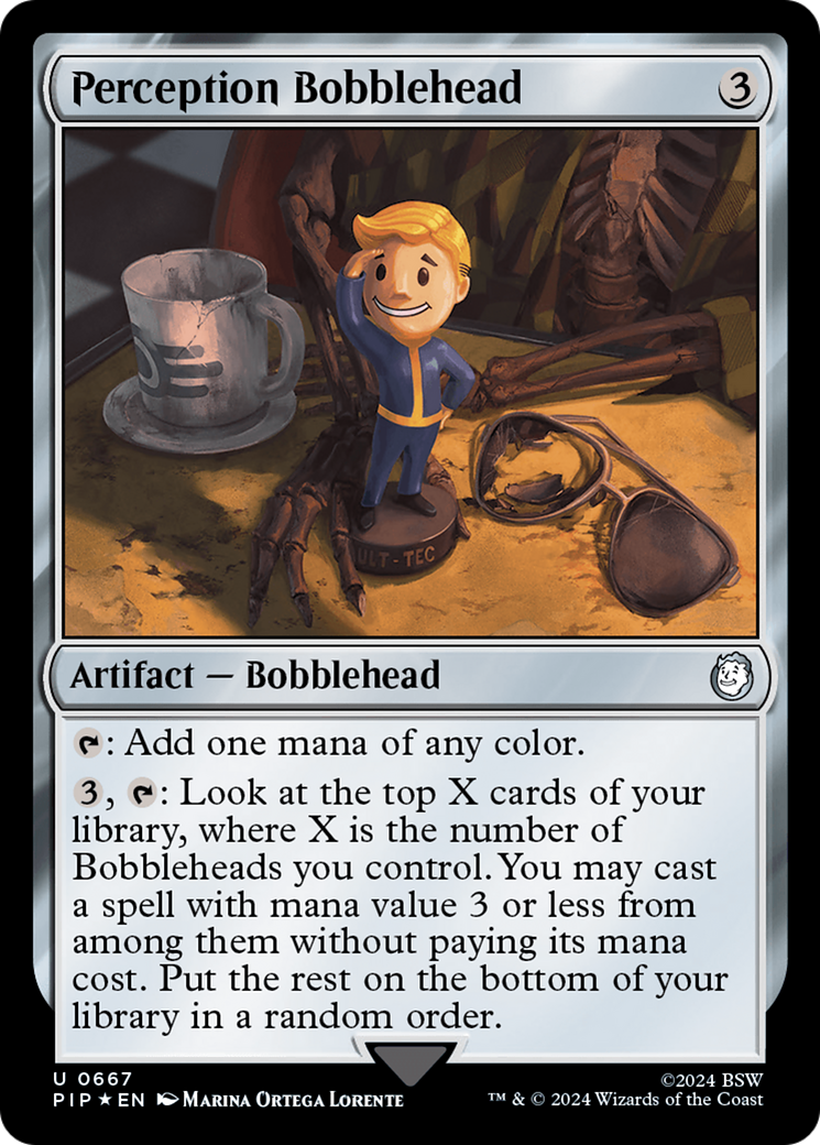 Perception Bobblehead (Surge Foil) [Fallout] | Arkham Games and Comics