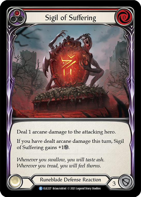 Sigil of Suffering (Red) [ELE227] (Tales of Aria)  1st Edition Rainbow Foil | Arkham Games and Comics