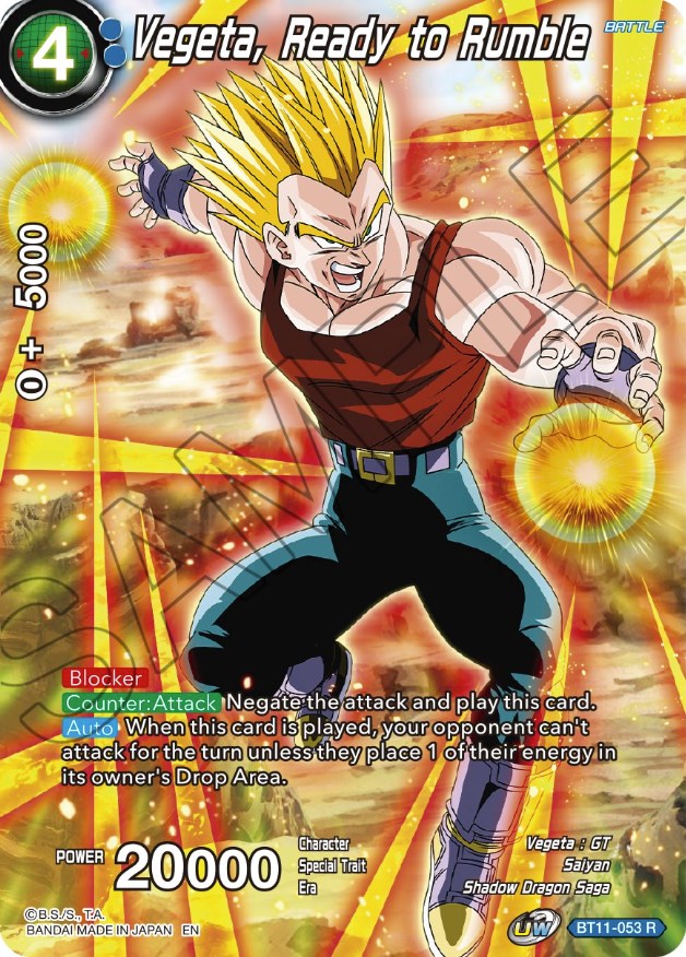 Vegeta, Ready to Rumble (BT11-053) [Theme Selection: History of Vegeta] | Arkham Games and Comics