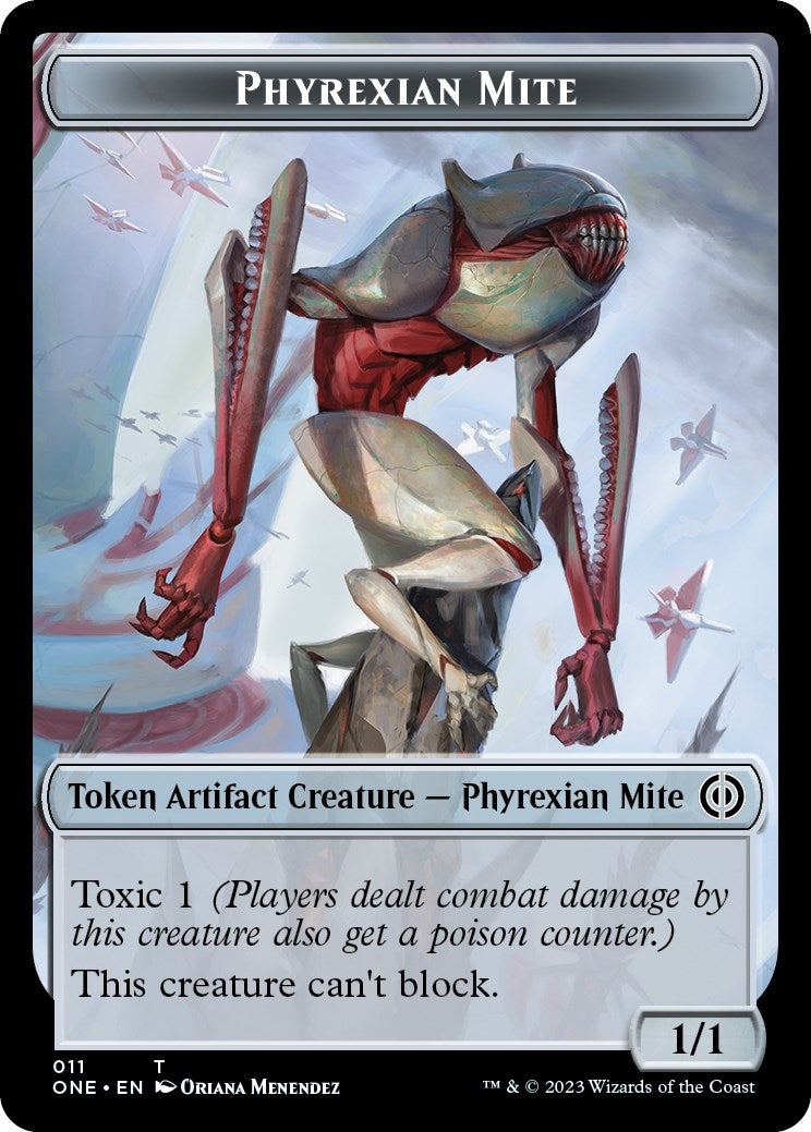 Phyrexian Mite // Phyrexian Insect Double-Sided Token [Phyrexia: All Will Be One Commander Tokens] | Arkham Games and Comics