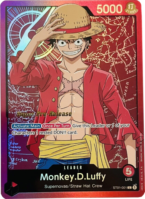 Monkey.D.Luffy (001) [Super Pre-Release Starter Deck: Straw Hat Crew] | Arkham Games and Comics