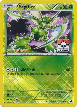 Scyther (4/108) (League Promo 3rd Place) [Black & White: Dark Explorers] | Arkham Games and Comics