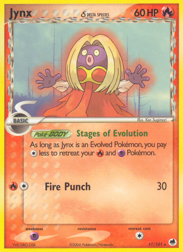 Jynx (17/101) (Delta Species) [EX: Dragon Frontiers] | Arkham Games and Comics