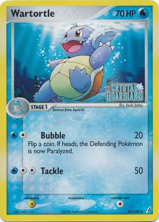 Wartortle (42/100) (Stamped) [EX: Crystal Guardians] | Arkham Games and Comics