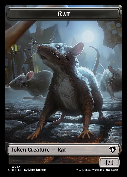 City's Blessing // Rat Double-Sided Token [Commander Masters Tokens] | Arkham Games and Comics