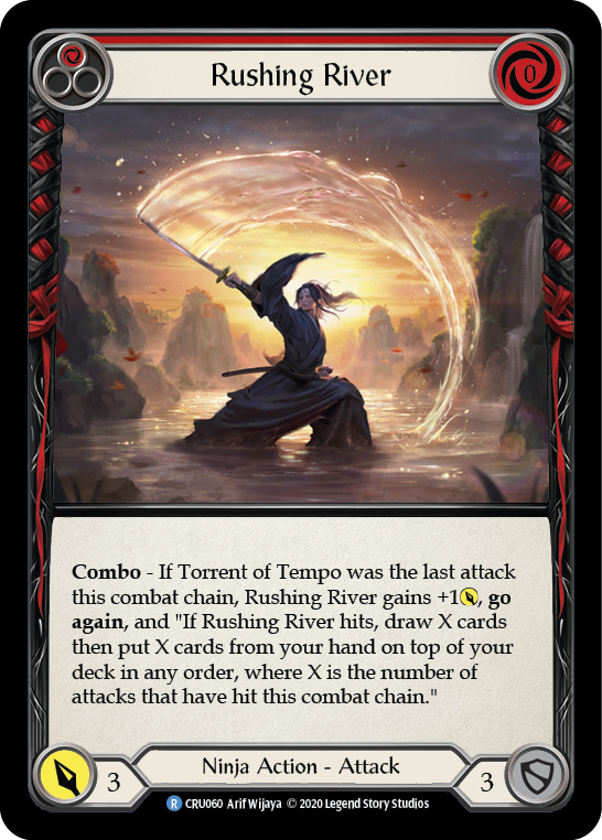 Rushing River (Red) [CRU060] (Crucible of War)  1st Edition Rainbow Foil | Arkham Games and Comics