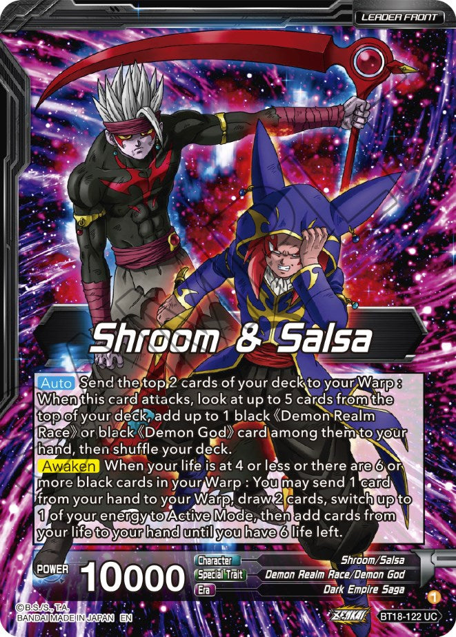 Shroom & Salsa // Demon God Shroom & Salsa, Deadly Genius (BT18-122) [Dawn of the Z-Legends] | Arkham Games and Comics