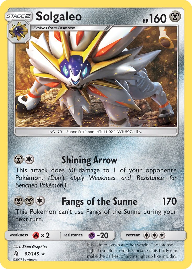 Solgaleo (87/145) (Theme Deck Exclusive) [Sun & Moon: Guardians Rising] | Arkham Games and Comics