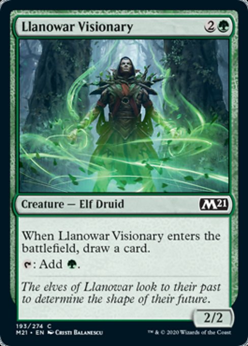 Llanowar Visionary [Core Set 2021] | Arkham Games and Comics