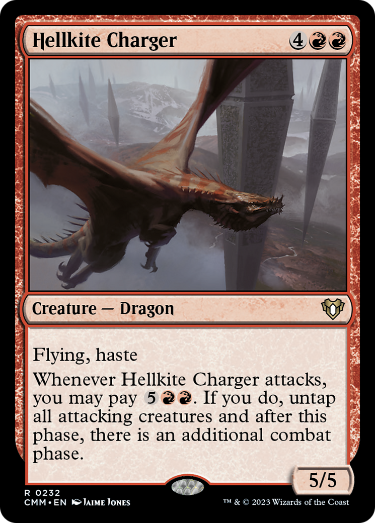 Hellkite Charger (Foil Etched) [Commander Masters] | Arkham Games and Comics