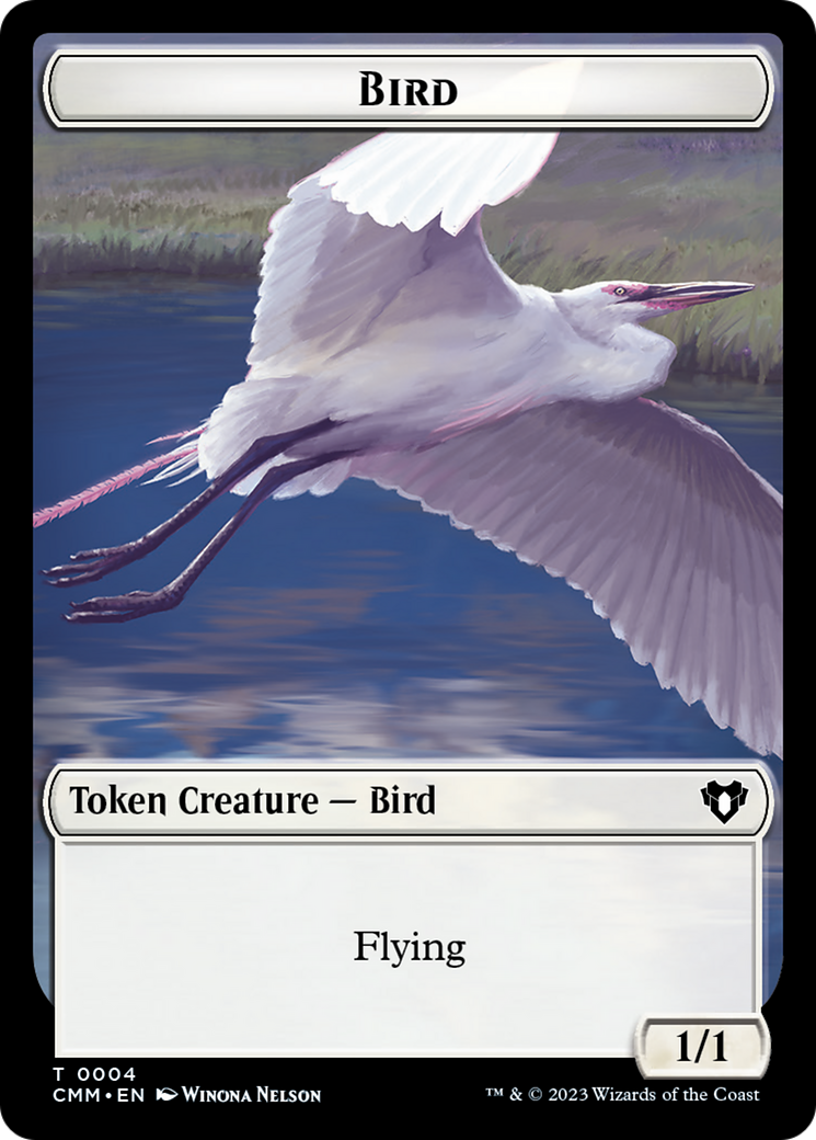 Bird Token [Commander Masters Tokens] | Arkham Games and Comics