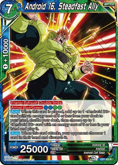 Android 16, Steadfast Ally (EB1-63) [Battle Evolution Booster] | Arkham Games and Comics