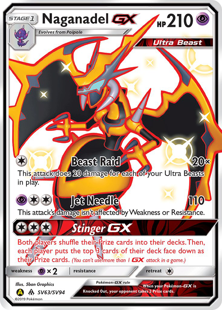 Naganadel GX (SV63/SV94) [Sun & Moon: Hidden Fates - Shiny Vault] | Arkham Games and Comics