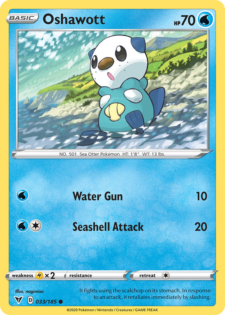 Oshawott (033/185) [Sword & Shield: Vivid Voltage] | Arkham Games and Comics