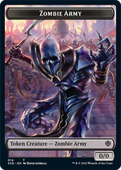 Zombie // Zombie Army Double-Sided Token [Starter Commander Decks] | Arkham Games and Comics