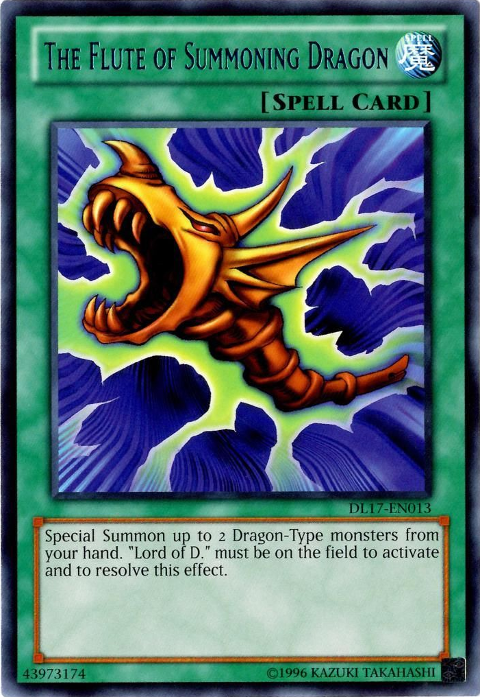 The Flute of Summoning Dragon (Blue) [DL17-EN013] Rare | Arkham Games and Comics