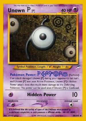 Unown [P] (58/105) [Neo Destiny Unlimited] | Arkham Games and Comics