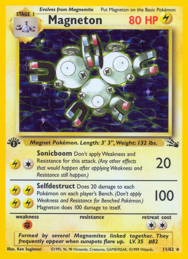 Magneton (11/62) [Fossil 1st Edition] | Arkham Games and Comics