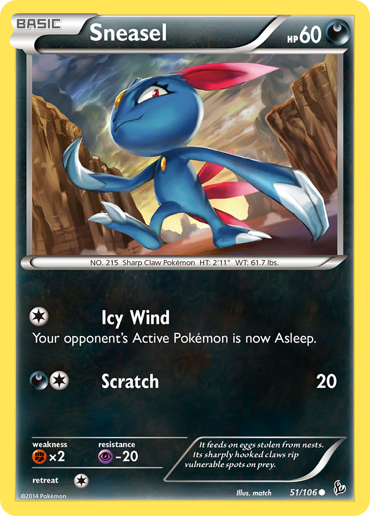 Sneasel (51/106) [XY: Flashfire] | Arkham Games and Comics