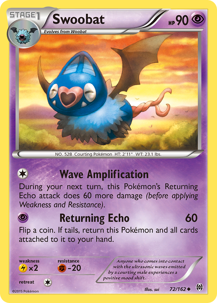 Swoobat (72/162) [XY: BREAKthrough] | Arkham Games and Comics