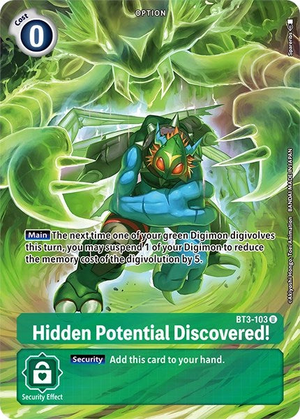 Hidden Potential Discovered! [BT3-103] (Alternate Art) [Dimensional Phase] | Arkham Games and Comics