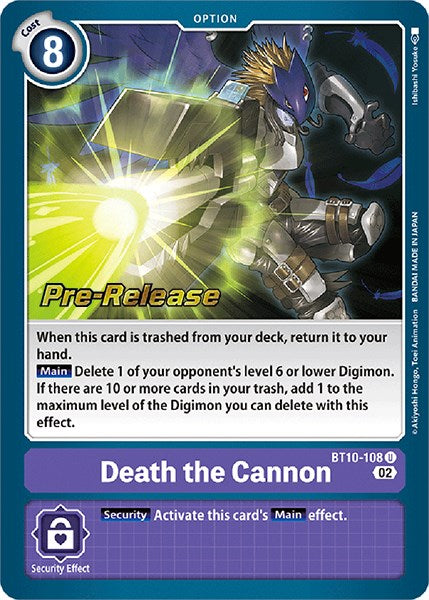 Death the Cannon [BT10-108] [Xros Encounter Pre-Release Cards] | Arkham Games and Comics