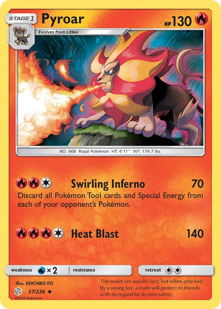 Pyroar (37/236) [Sun & Moon: Cosmic Eclipse] | Arkham Games and Comics