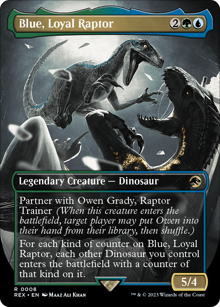 Blue, Loyal Raptor (Borderless) [Jurassic World Collection] | Arkham Games and Comics