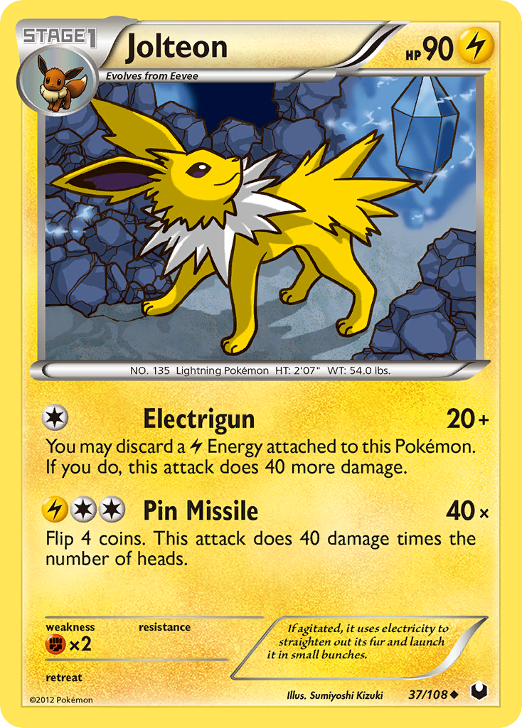 Jolteon (37/108) [Black & White: Dark Explorers] | Arkham Games and Comics