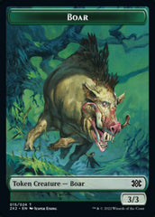 Boar // Monk Double-sided Token [Double Masters 2022 Tokens] | Arkham Games and Comics