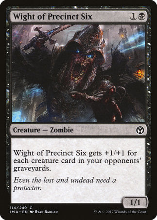 Wight of Precinct Six [Iconic Masters] | Arkham Games and Comics