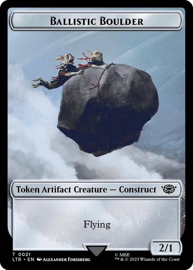 Ballistic Boulder // Food (0024) Double-Sided Token (Surge Foil) [The Lord of the Rings: Tales of Middle-Earth Tokens] | Arkham Games and Comics