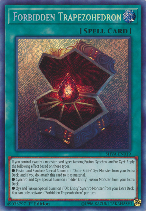 Forbidden Trapezohedron [SHVA-EN019] Secret Rare | Arkham Games and Comics