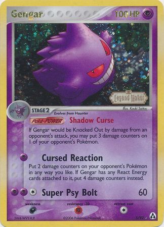 Gengar (5/92) (Stamped) [EX: Legend Maker] | Arkham Games and Comics