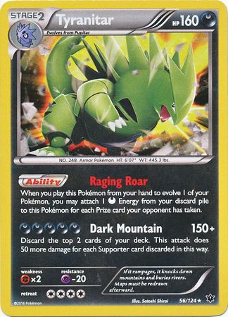 Tyranitar (56/124) (Cosmos Holo) [XY: Fates Collide] | Arkham Games and Comics