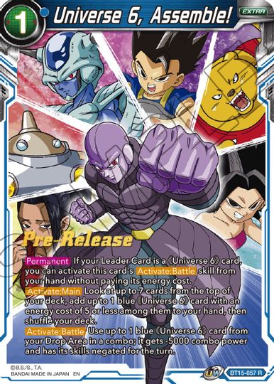 Universe 6, Assemble! (BT15-057) [Saiyan Showdown Prerelease Promos] | Arkham Games and Comics